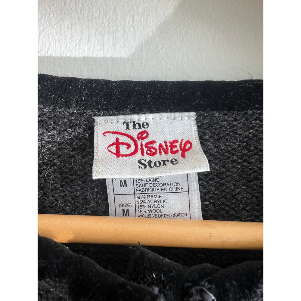 Vintage Disney Store Cardigan Womens M Grey Mickey Mouse‎ Wool Blend Embroidered - Picture 7 of 9